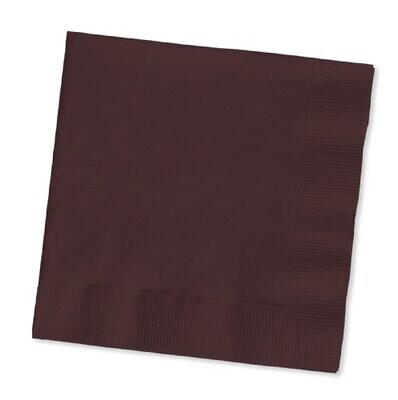 Chocolate Brown 3ply Lunch Napkins 50ct+