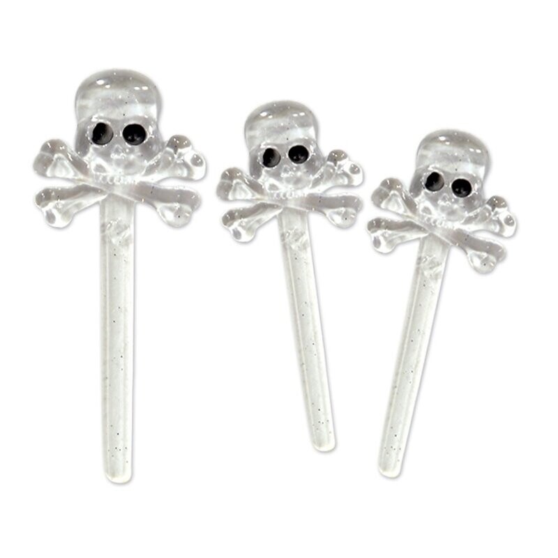 Clear Skull Picks 12ct+