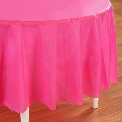 Candy Pink 82&quot; Octy Round Tablecover AMZ+