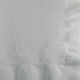Shimmering Silver 3ply Beverage Napkin 50ct AMZ+