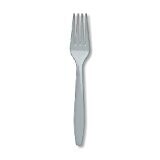 Shimmering Silver Forks 50ct AMZ+