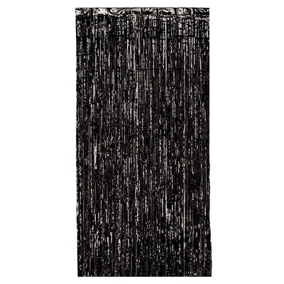 Black Door Fringe Curtain 36&quot; wd x 8 ft tall+