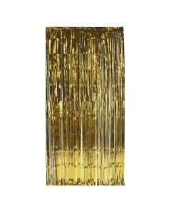 Gold Door Fringe Curtain 36&quot; wide x 8 ft tall AMZ+