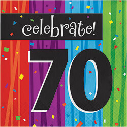 Celebrate 70 Lunch Napkins 16ct AMZ+