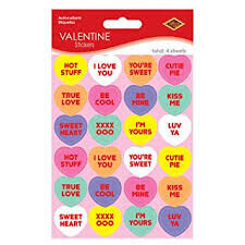 VALENTINE CANDY Stickers 4 sheets AMZ+