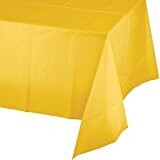School Bus Yellow 54x108 Plastic Tablecover+