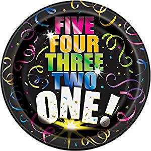 Glitzy New Year 7&quot; Dessert plates 8ct+