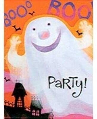 Friendly Ghost Halloween Party Invitations AMZ+