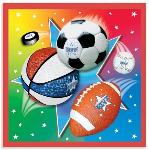 Super Sports Lunch Napkins 16ct AMZ+