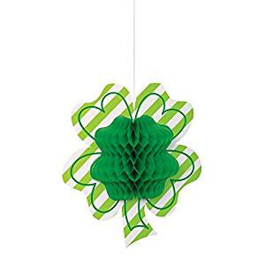 Shamrock Honeycomb Hanging 12&quot; Decoration AMZ+