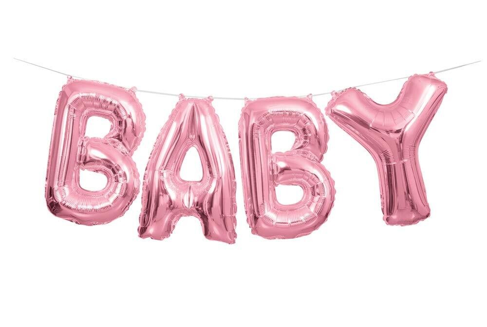 Pink &quot;Baby&quot; Balloon Letter Kit+