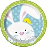 Spring Easter Bunny 7&quot; Dessert Plates 8ct AMZ+