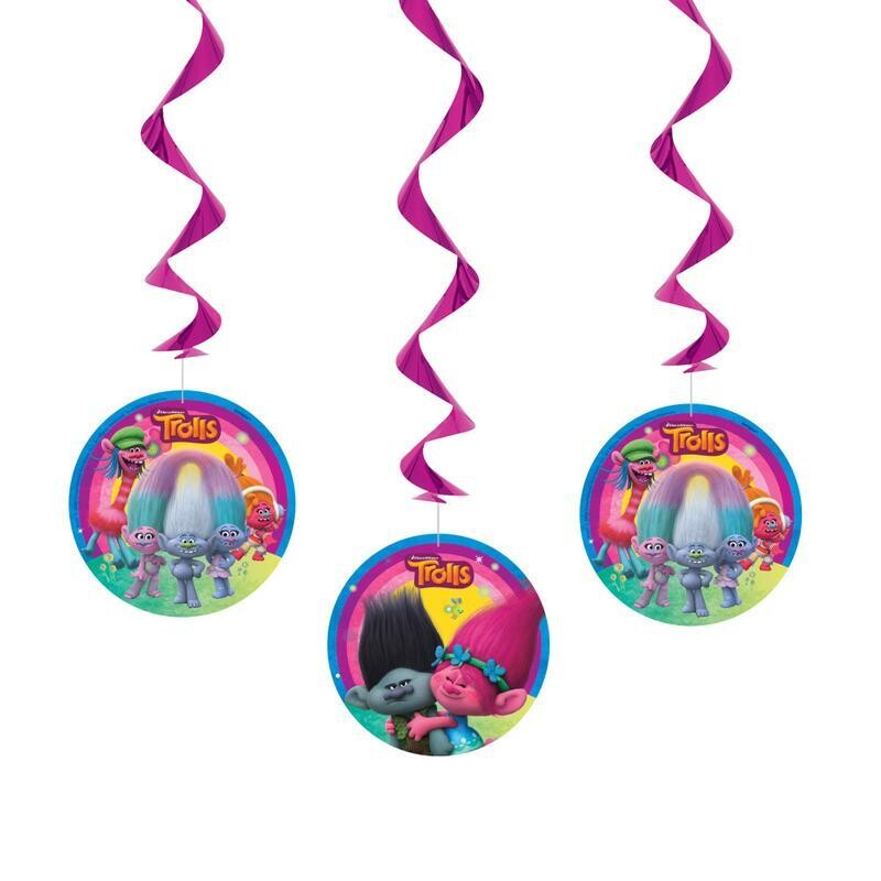 Trolls Hanging Decorations 3ct AMZ+