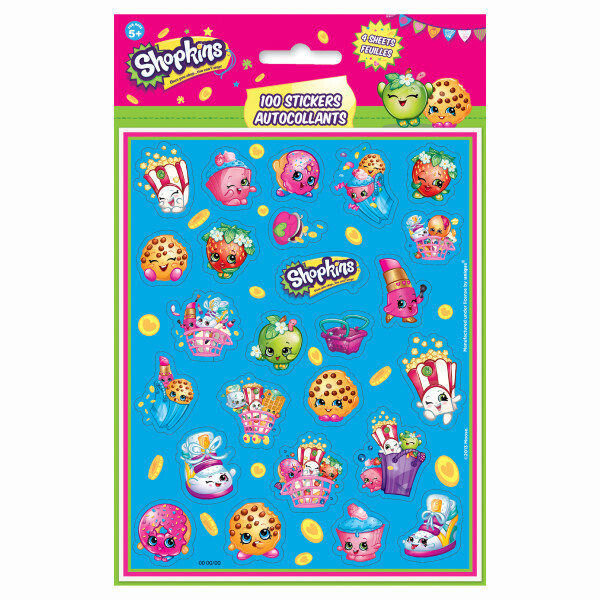 Shopkins Sticker Sheets 4ct+