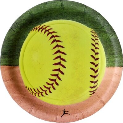 Softball 7&quot; Dessert Plate 8ct+