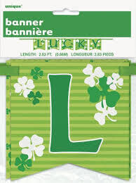 St. Patrick&#39;s Day Lucky Ribbon Banner+(AMZ)