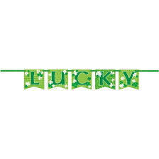 St. Patrick's Day Lucky Ribbon Banner AMZ+