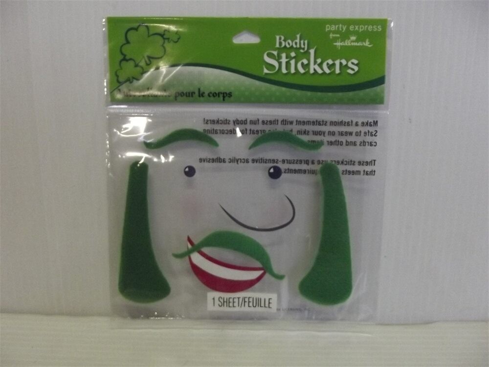 St Patrick&#39;s Day FACIAL STICKERS AMZ+