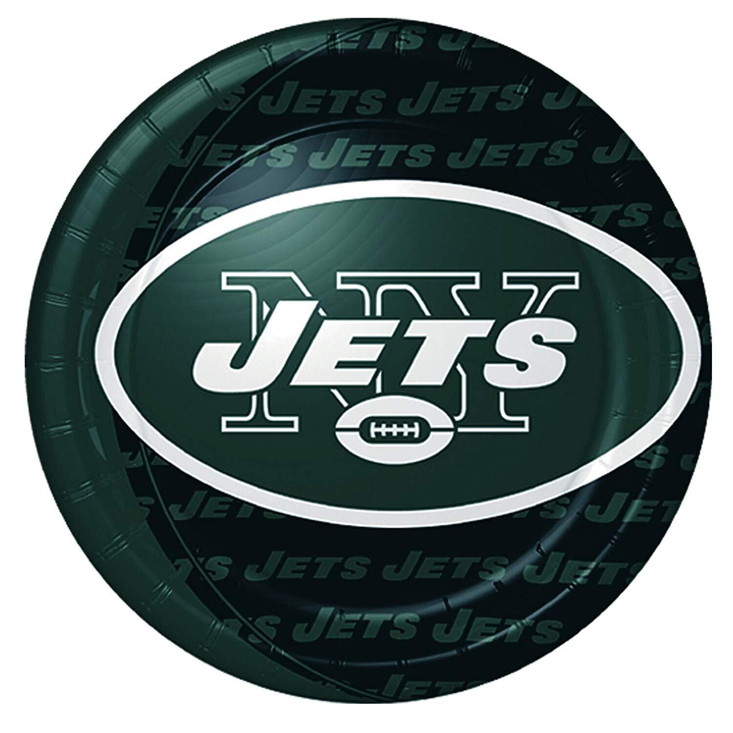 New York Jets 9&quot; Dinner Plates 8ct AMZ+