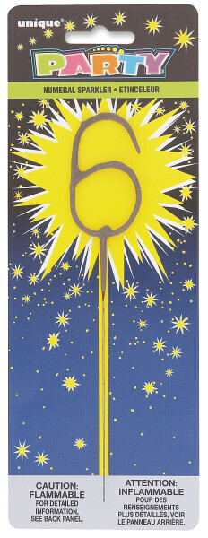 Sparkler 7&quot; Numeral 6+