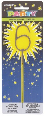 Sparkler 7&quot; Numeral 6+