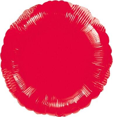 18” Red Round Mylar Balloon+