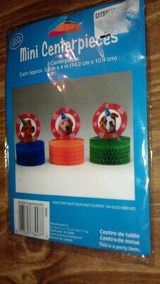 Red Puppy Party Mini Centerpieces 3ct AMZ+