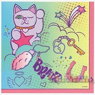 BRATZ Lucky &amp; Charmed Beverage Napkins 16ct AMZ+