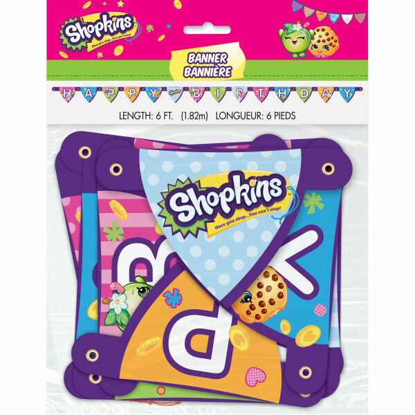 Shopkins Happy Birthday Jointed Banner 6ft+