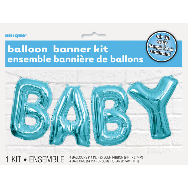 Baby Balloon Letter Kit Baby Blue+