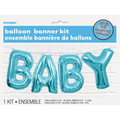 Baby Balloon Letter Kit Baby Blue+
