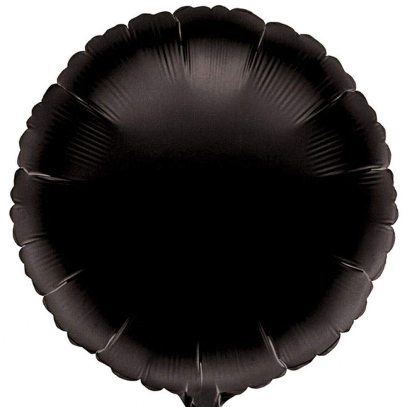 18” Black Round Mylar Balloon+