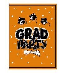 Graduation Orange Invitations 10ct+
