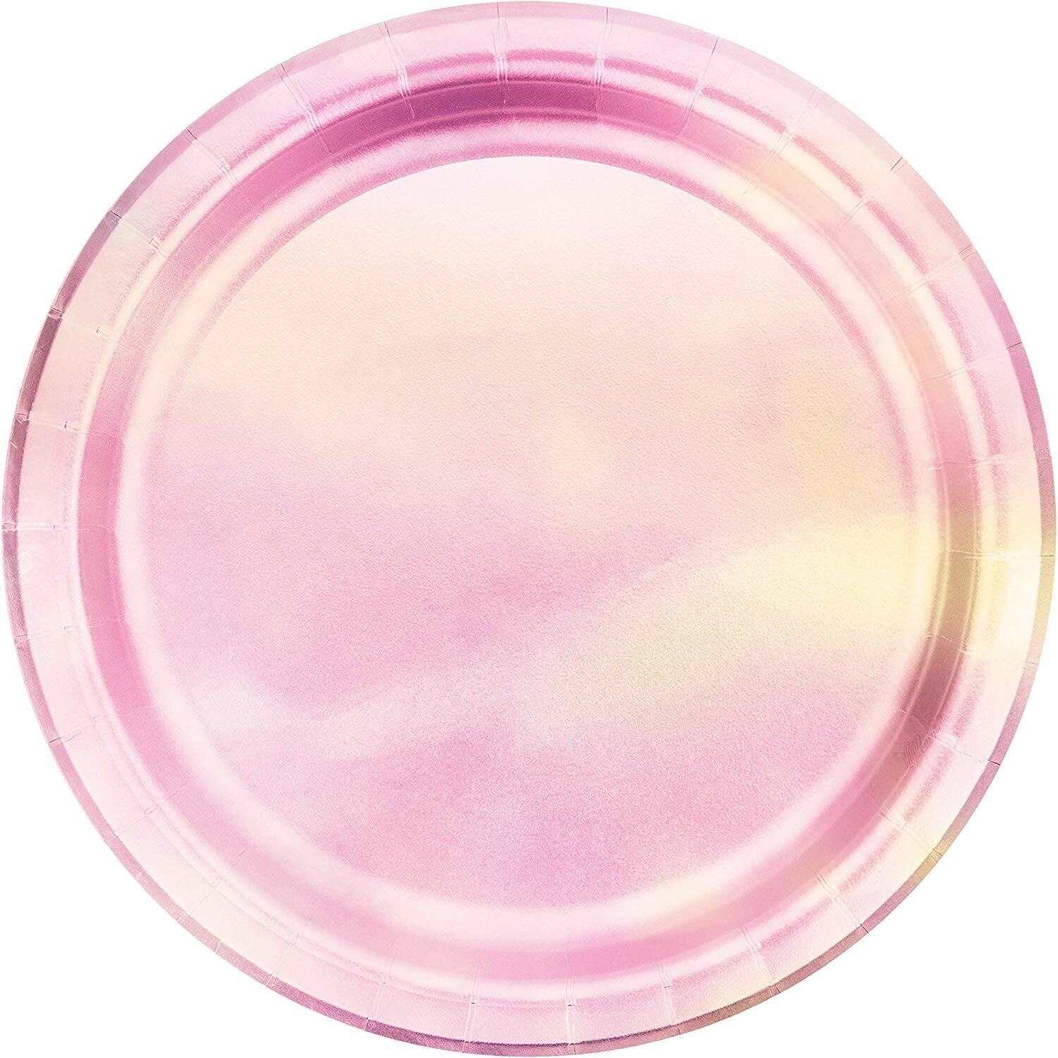 7” Iridescent  Plates 8ct+