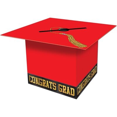 Red Grad Cap Card Box+