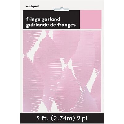 Light Pink 9&#39; Tissue Fringe Garland+