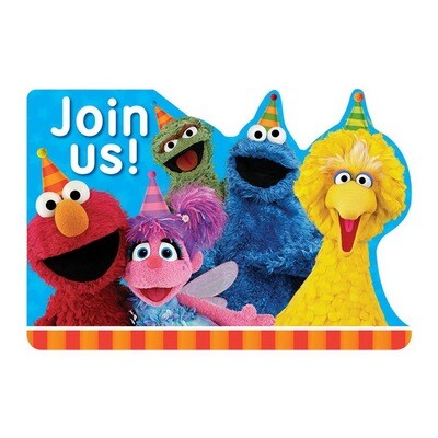Sesame Street Invitations with Seals and Save the Date Stickers 8ct AMZ+