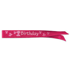 1st Birthday Sash Pink+