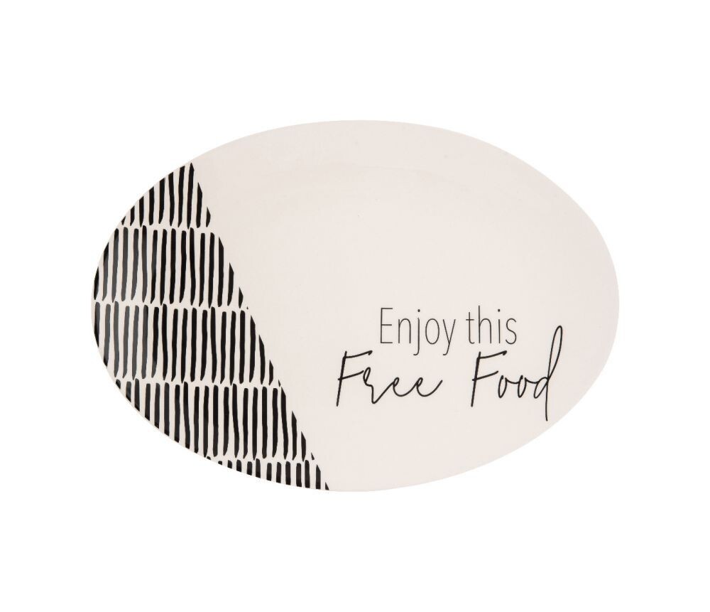 Free Food Ceramic Platter 14.5"+