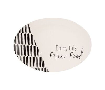 Free Food Ceramic Platter 14.5&quot;+