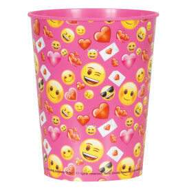Valentine Emoji 16oz Plastic Cup 1ct AMZ+