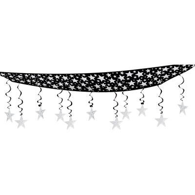 The Stars Are Out Ceiling Decoration Silver & Black+AMZ