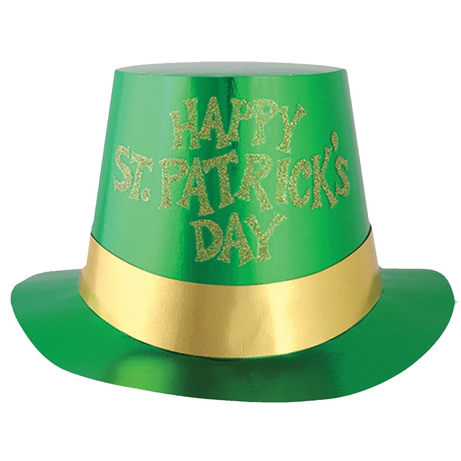Glittered St. Patrick&#39;s Day Green High Hat+