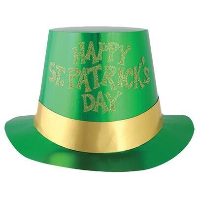 Glittered St. Patrick's Day Green High Hat+