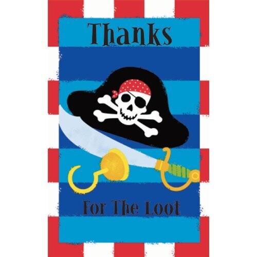 Pirates Treasure Thank You Notes 8ct+
