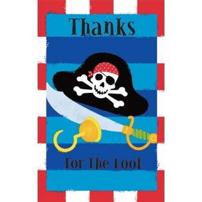 Pirates Treasure Thank You Notes 8ct+