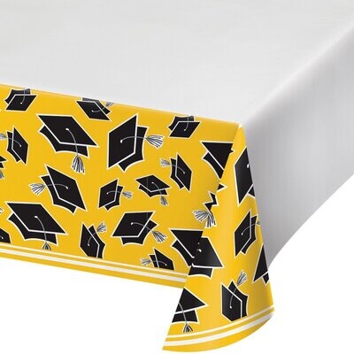 School Spirit Yellow Border Table Cover Graduation+