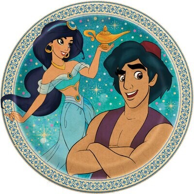 Disney Aladdin Round 7&quot; Dessert Plates, 8ct AMZ+