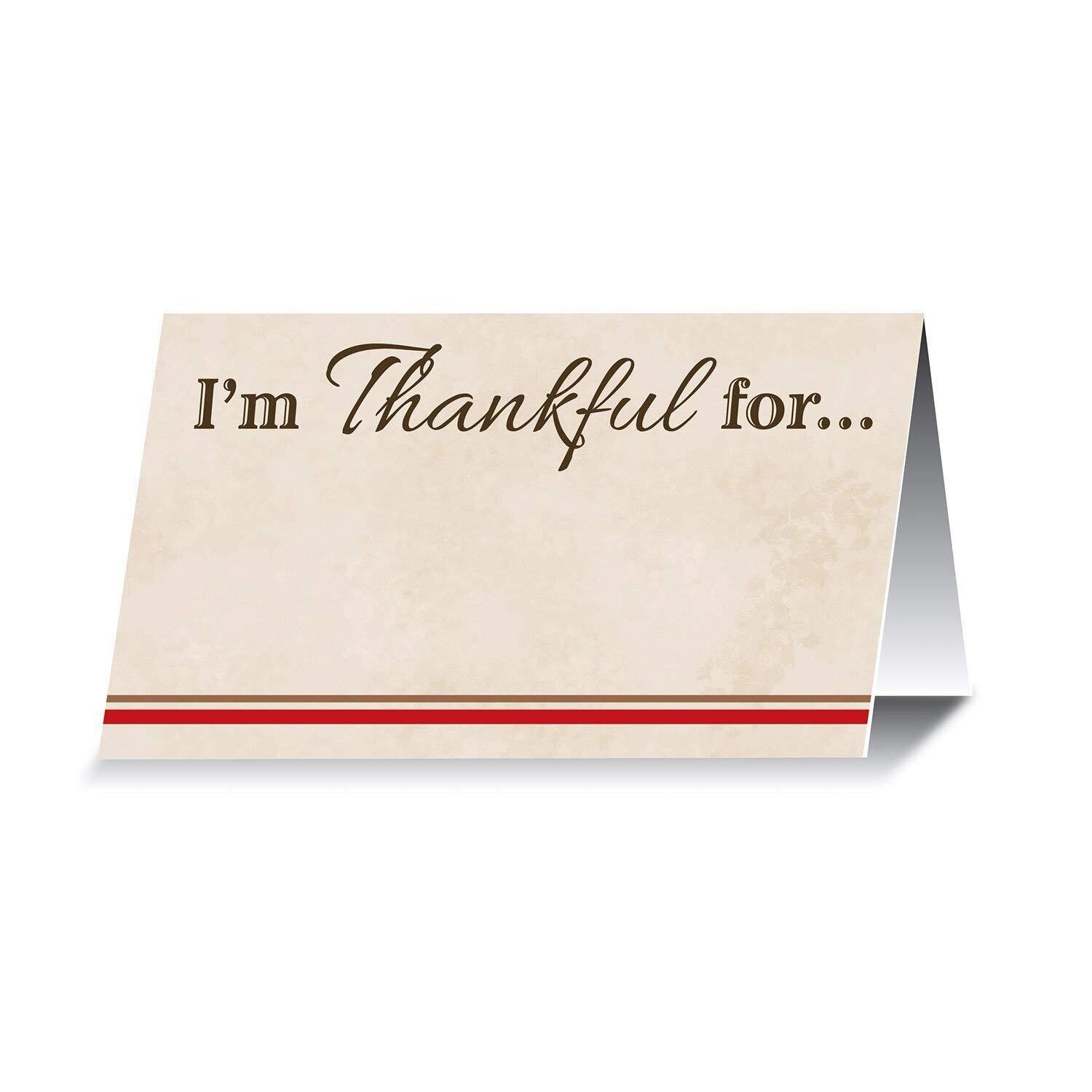 I&#39;m Thankful for ... Place Cards 12ct