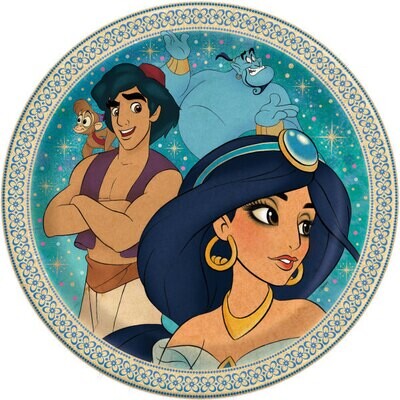 Disney Aladdin Round 9&quot; Dinner Plates 8ct AMZ+